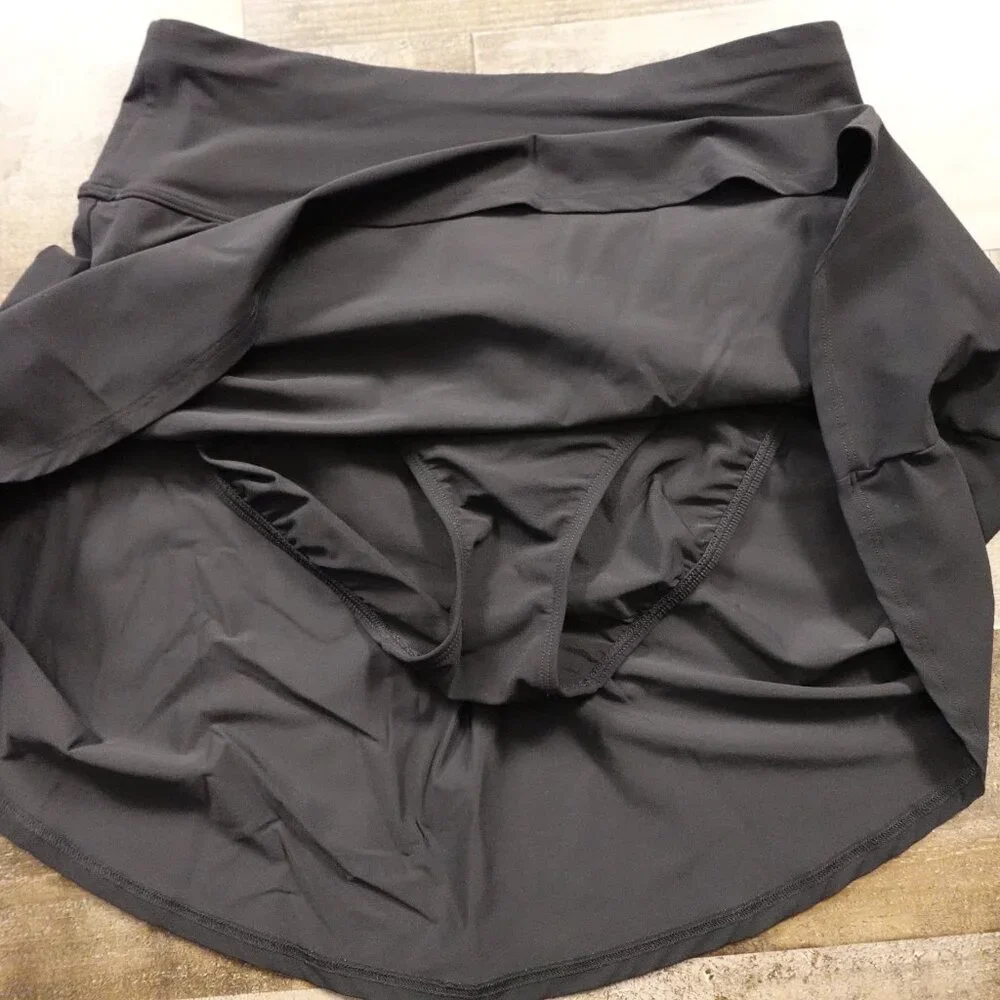 L.L.Bean‎ Shaping Swimwear Swim Skirt Women’s Size 12 Black UPF 50+
